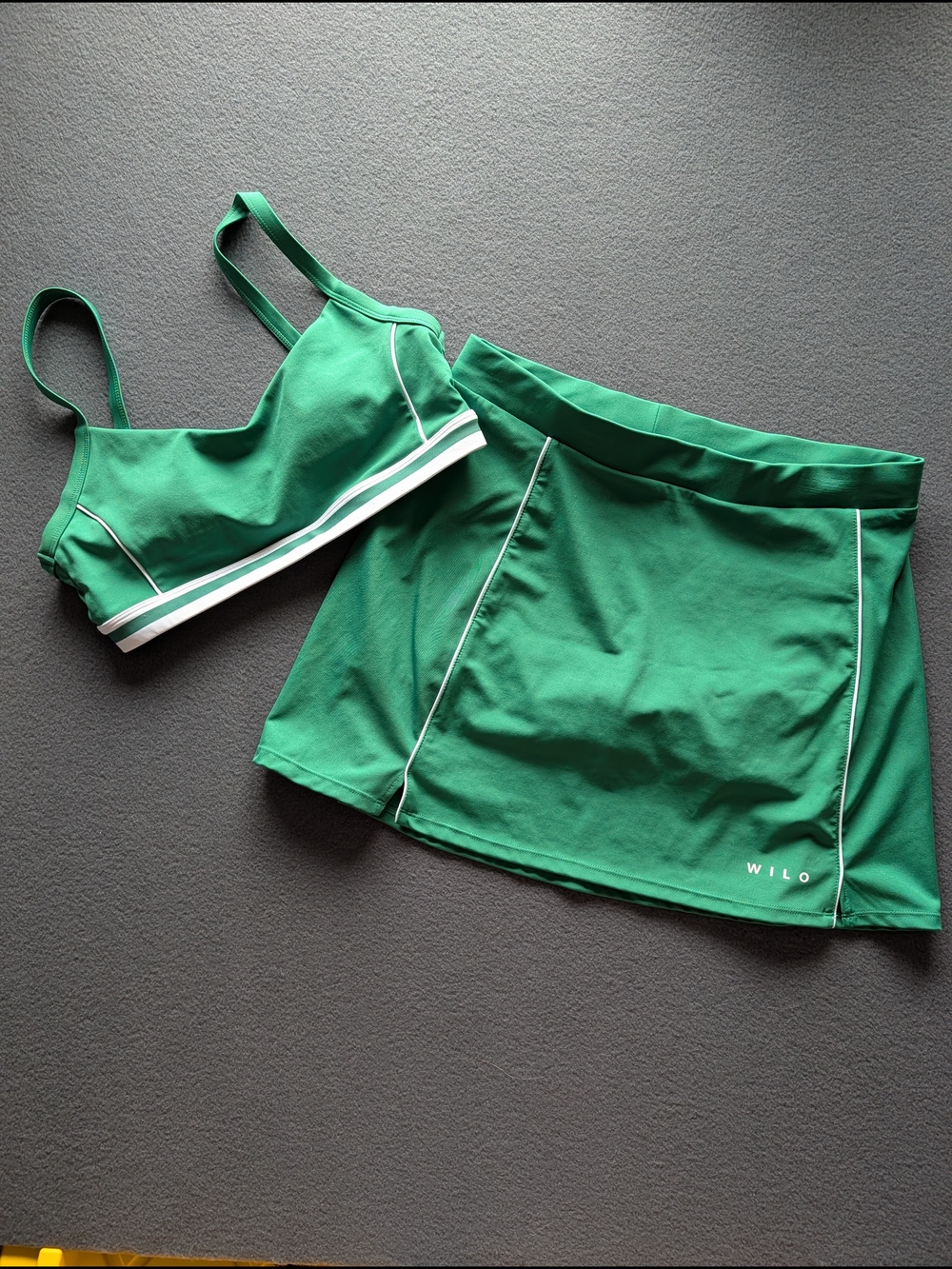 Wilo Green Sports Bra and Skort